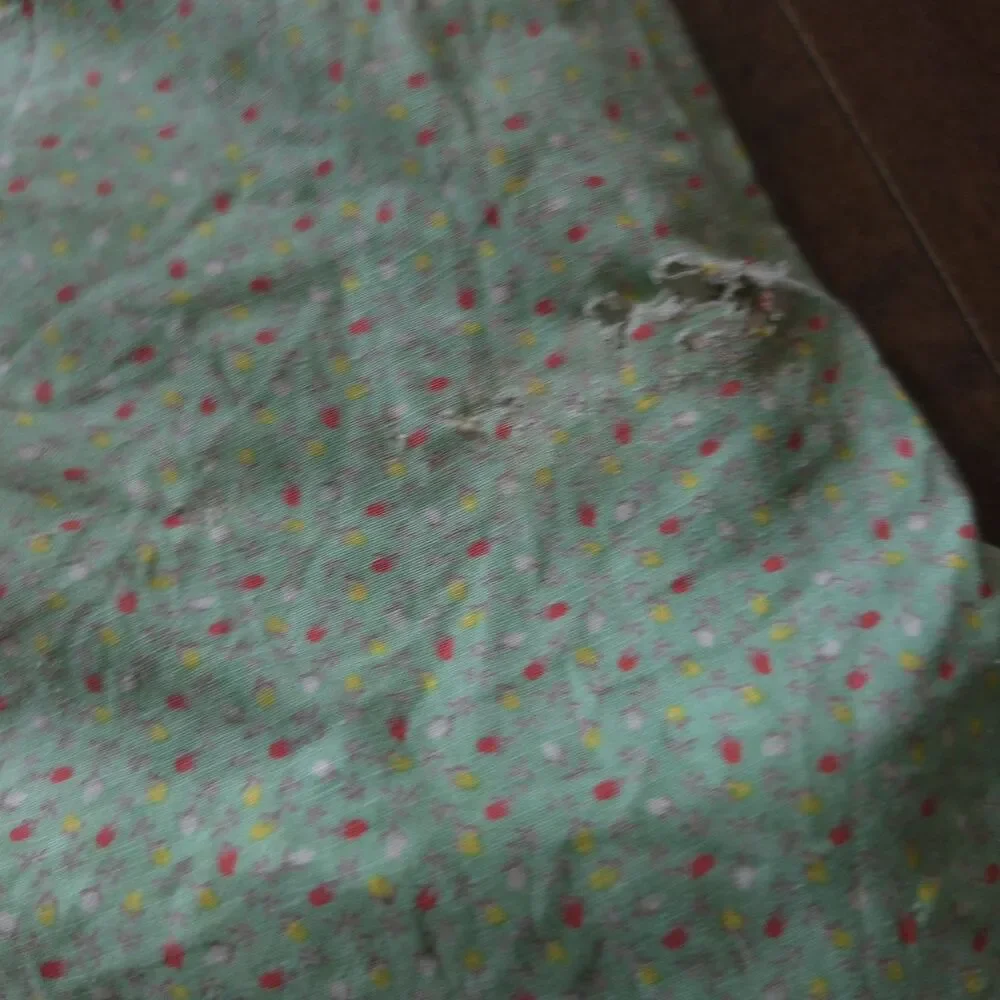 Vintage Handmade Jack in the Baby Quilt 41”x 53” Baby Heart Applique Blanket